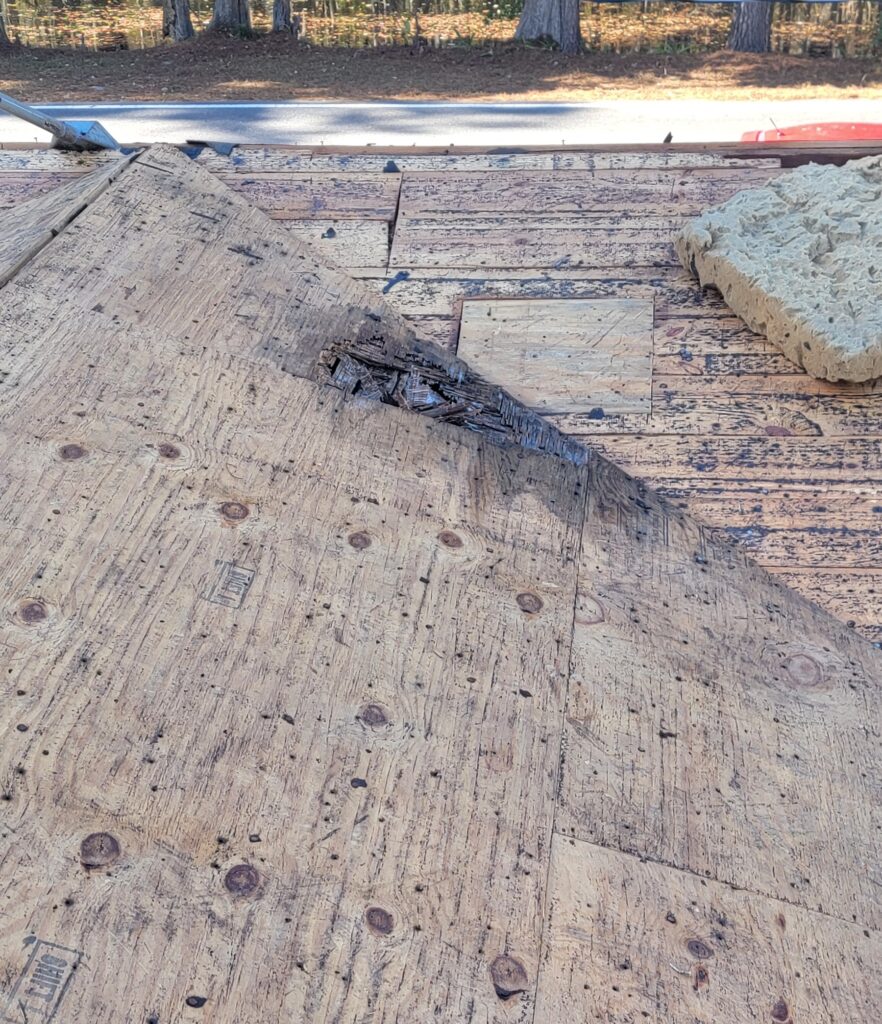 bad decking roof replacement on home in Lake Waccama, NC